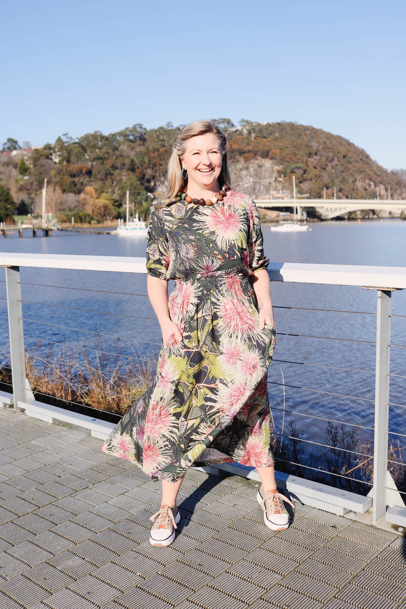 Frankie Shirred Skirt - Pincushion Skirt The Spotted Quoll 