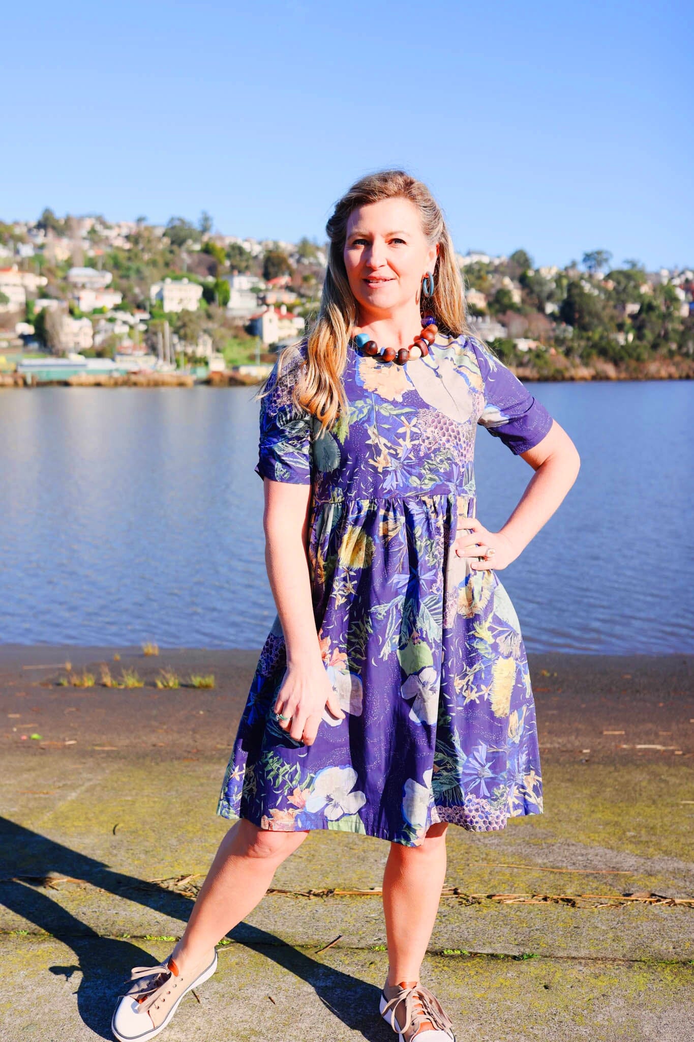 Peasant Poplin Dress - No Bee Dresses The Spotted Quoll 