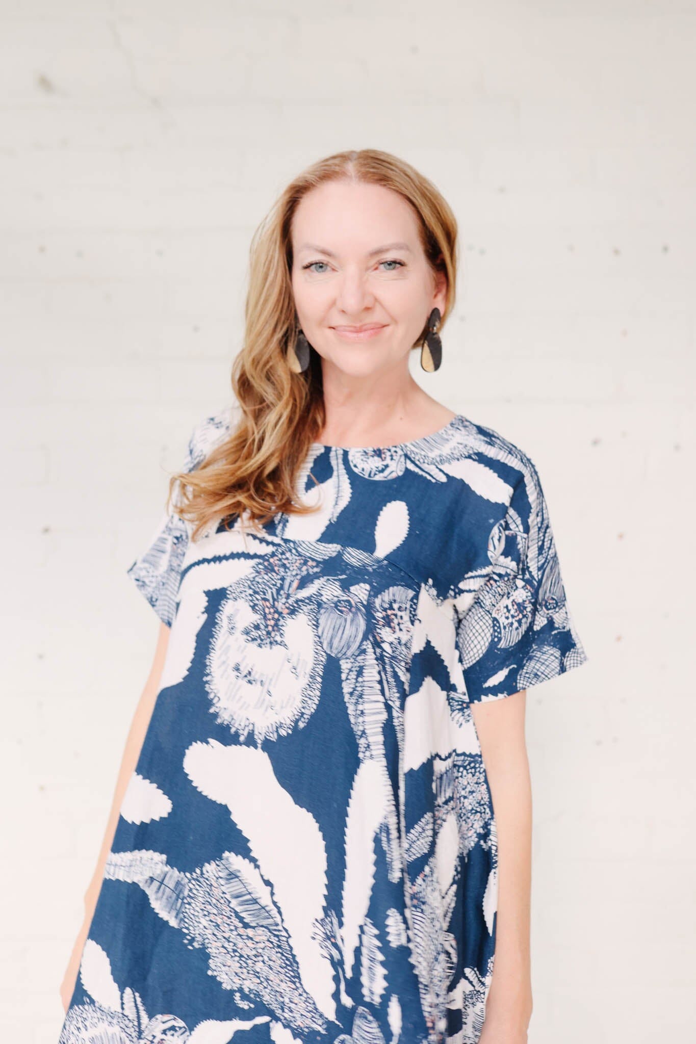 Cocoon Dress Organic Pure Linen - Original Sawtooth Banksia Dress The Spotted Quoll 