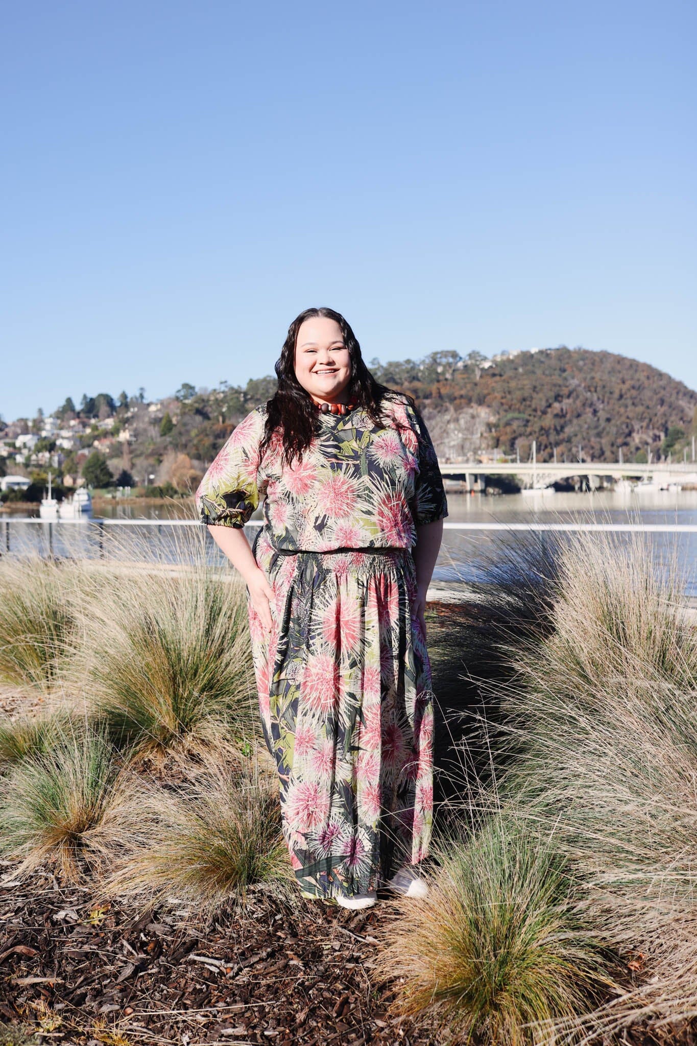 Frankie Shirred Skirt - Pincushion Skirt The Spotted Quoll 