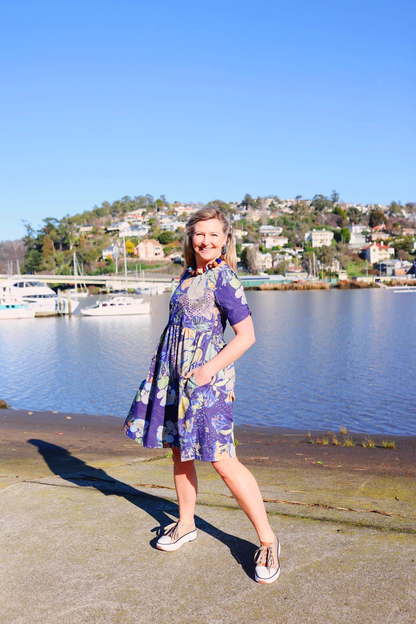 Peasant Poplin Dress - No Bee Dresses The Spotted Quoll 