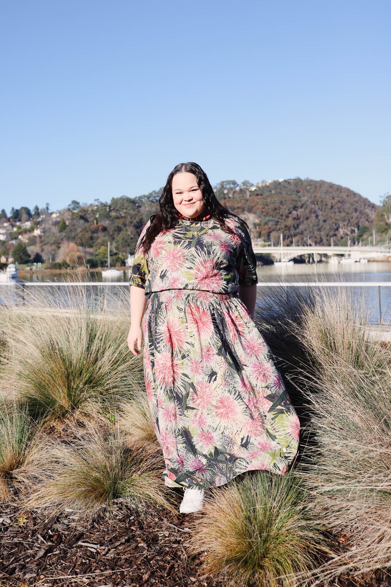 Frankie Shirred Skirt - Pincushion Skirt The Spotted Quoll 