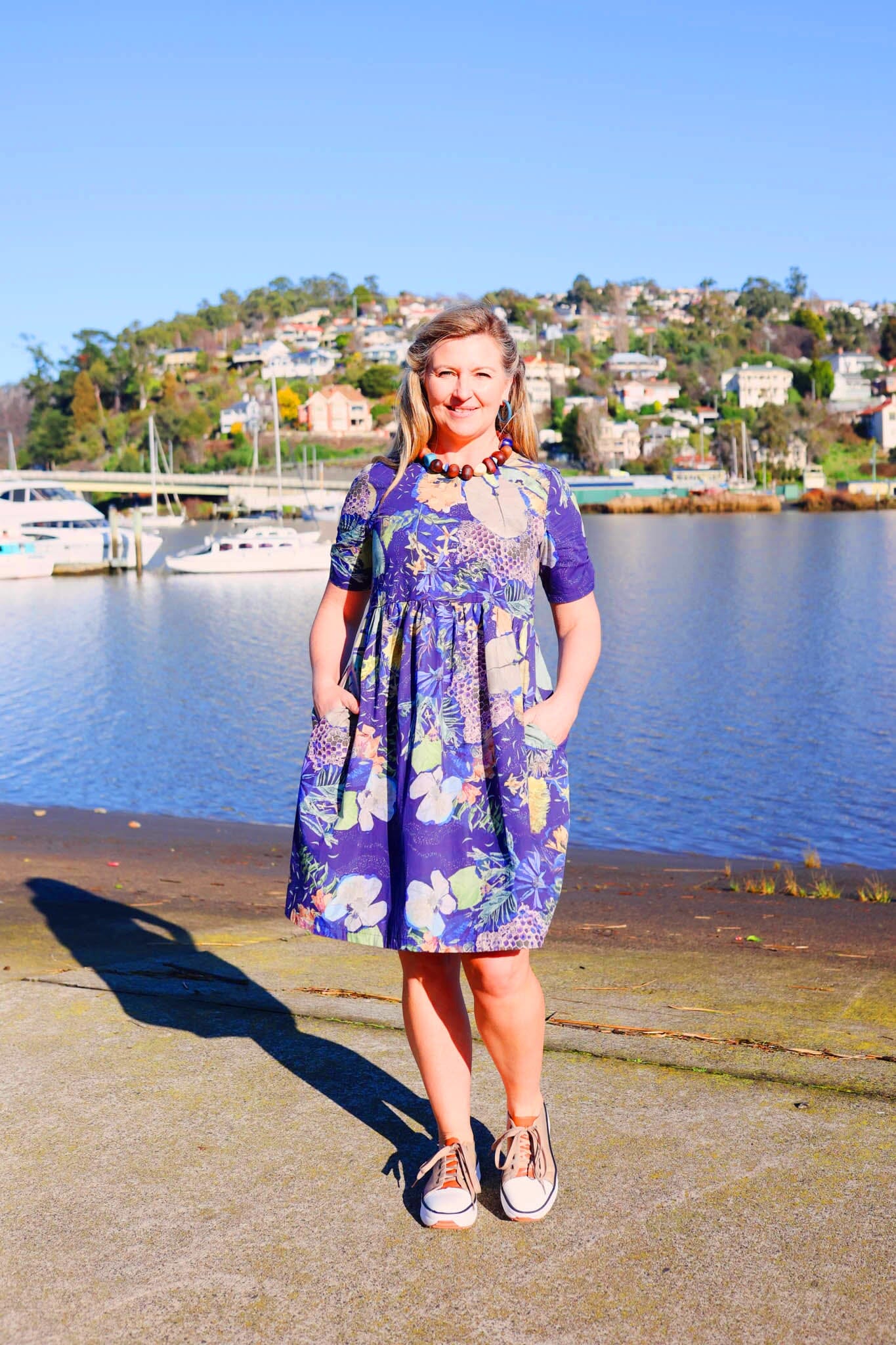 Peasant Poplin Dress - No Bee Dresses The Spotted Quoll 