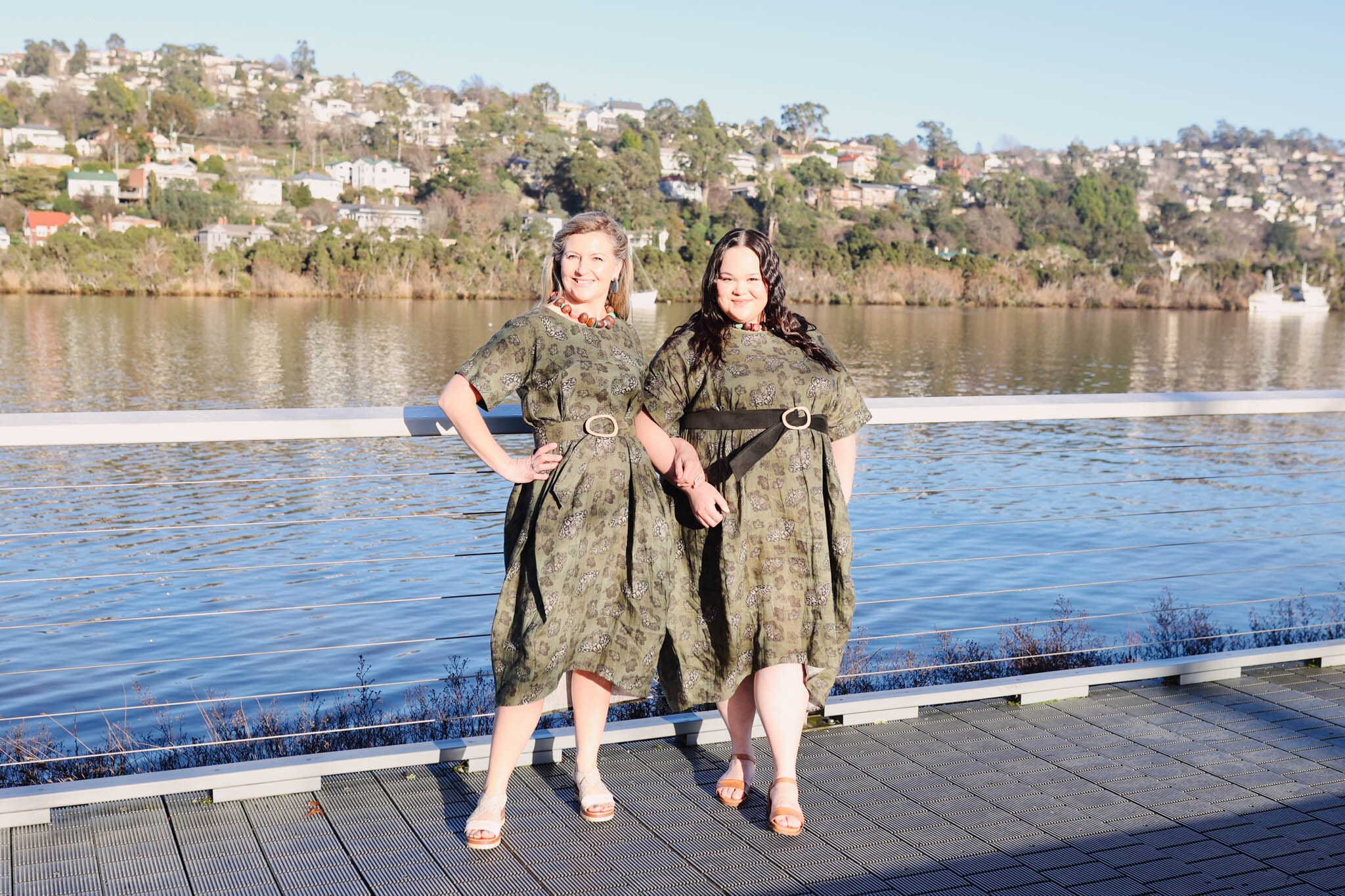 Organic Linen Cocoon Dress - Moss Moth Dress The Spotted Quoll 