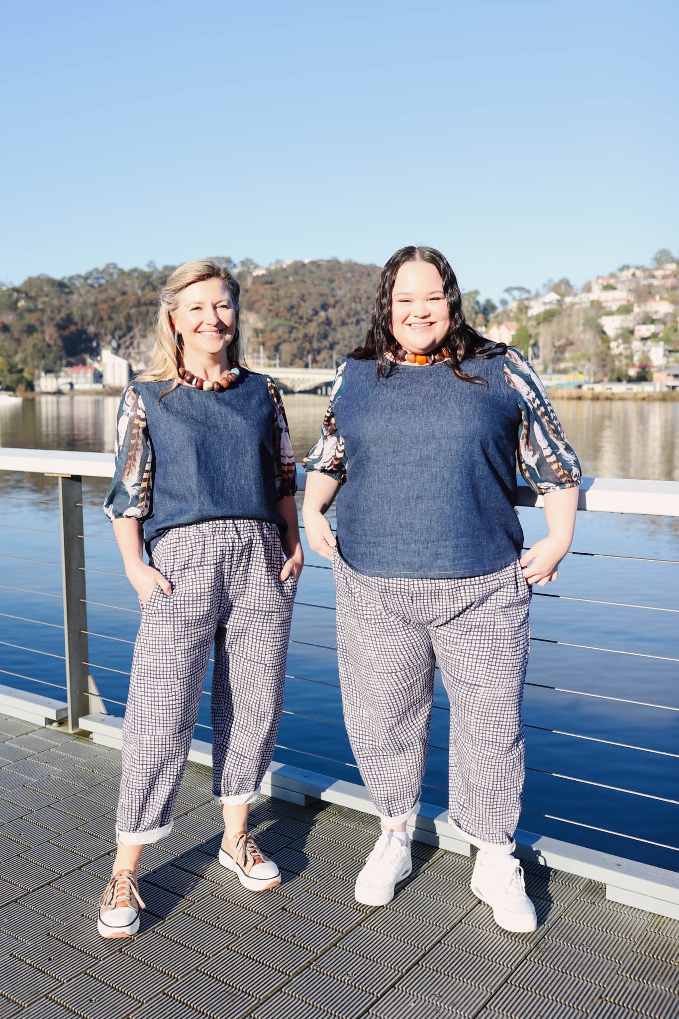 Boss Pant Organic Linen/Hemp - Tesselated Pavement Pants The Spotted Quoll 
