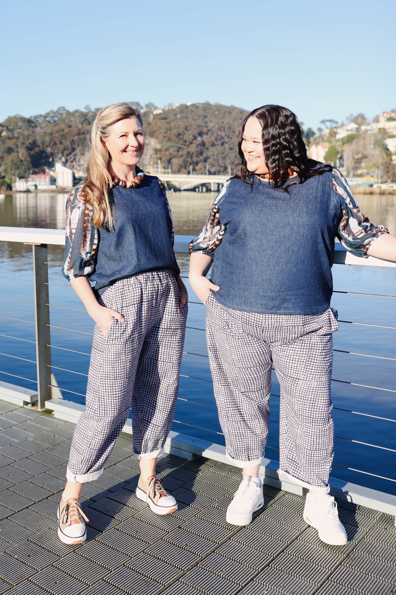 Boss Pant Organic Linen/Hemp - Tesselated Pavement Pants The Spotted Quoll 