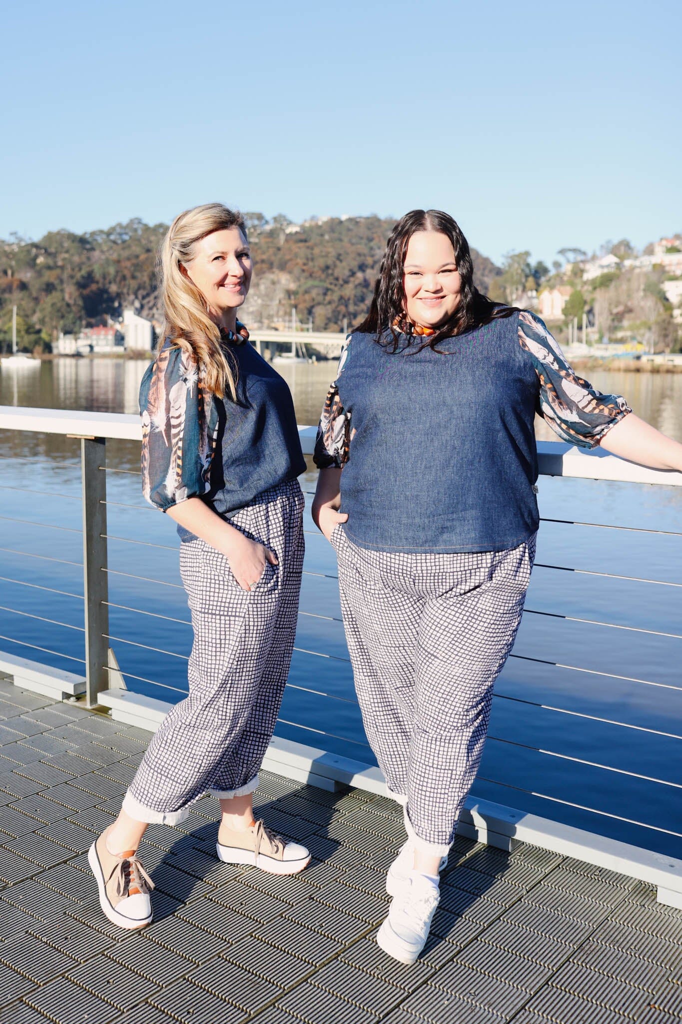 Boss Pant Organic Linen/Hemp - Tesselated Pavement Pants The Spotted Quoll 