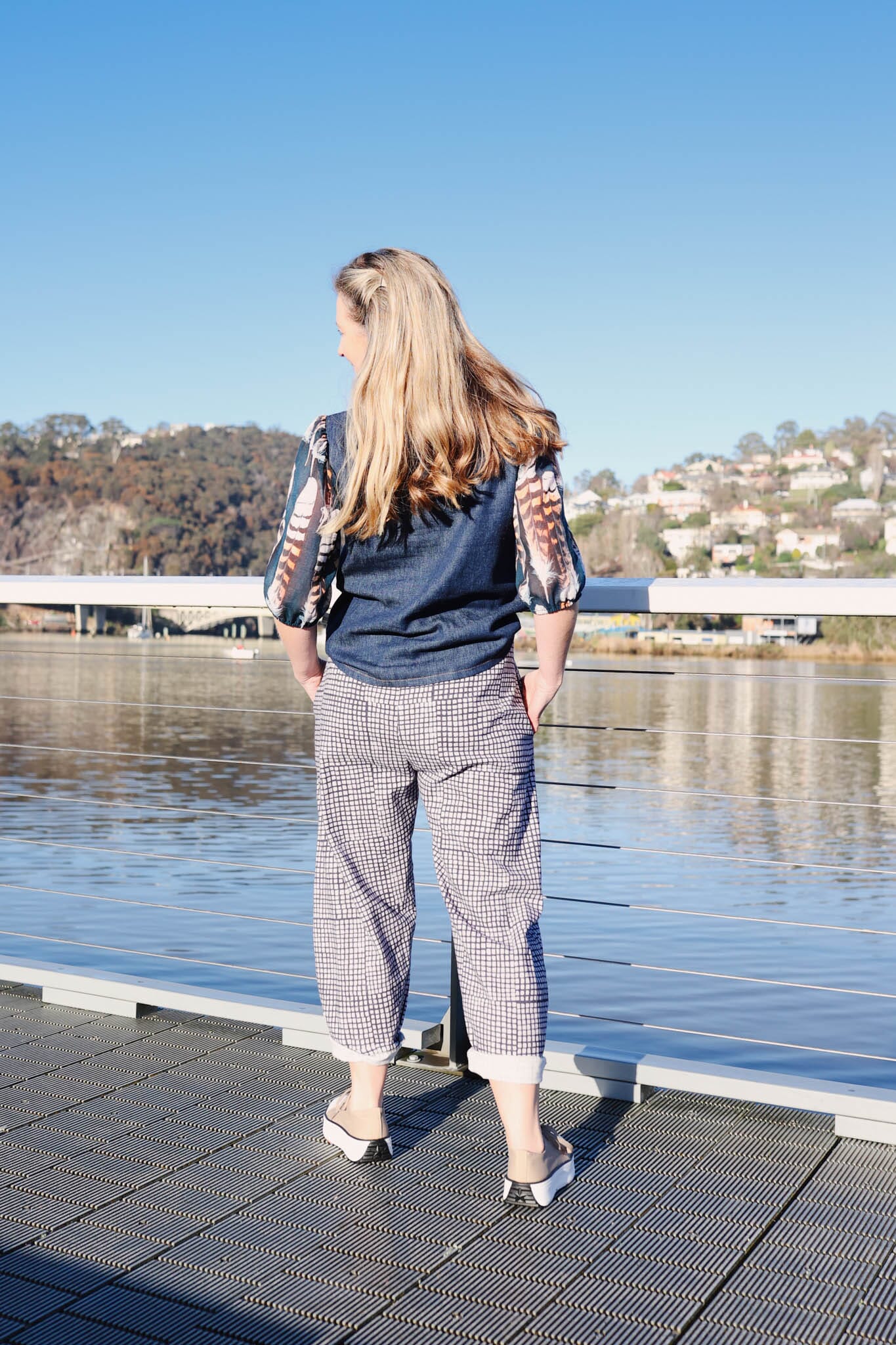 Boss Pant Organic Linen/Hemp - Tesselated Pavement Pants The Spotted Quoll 