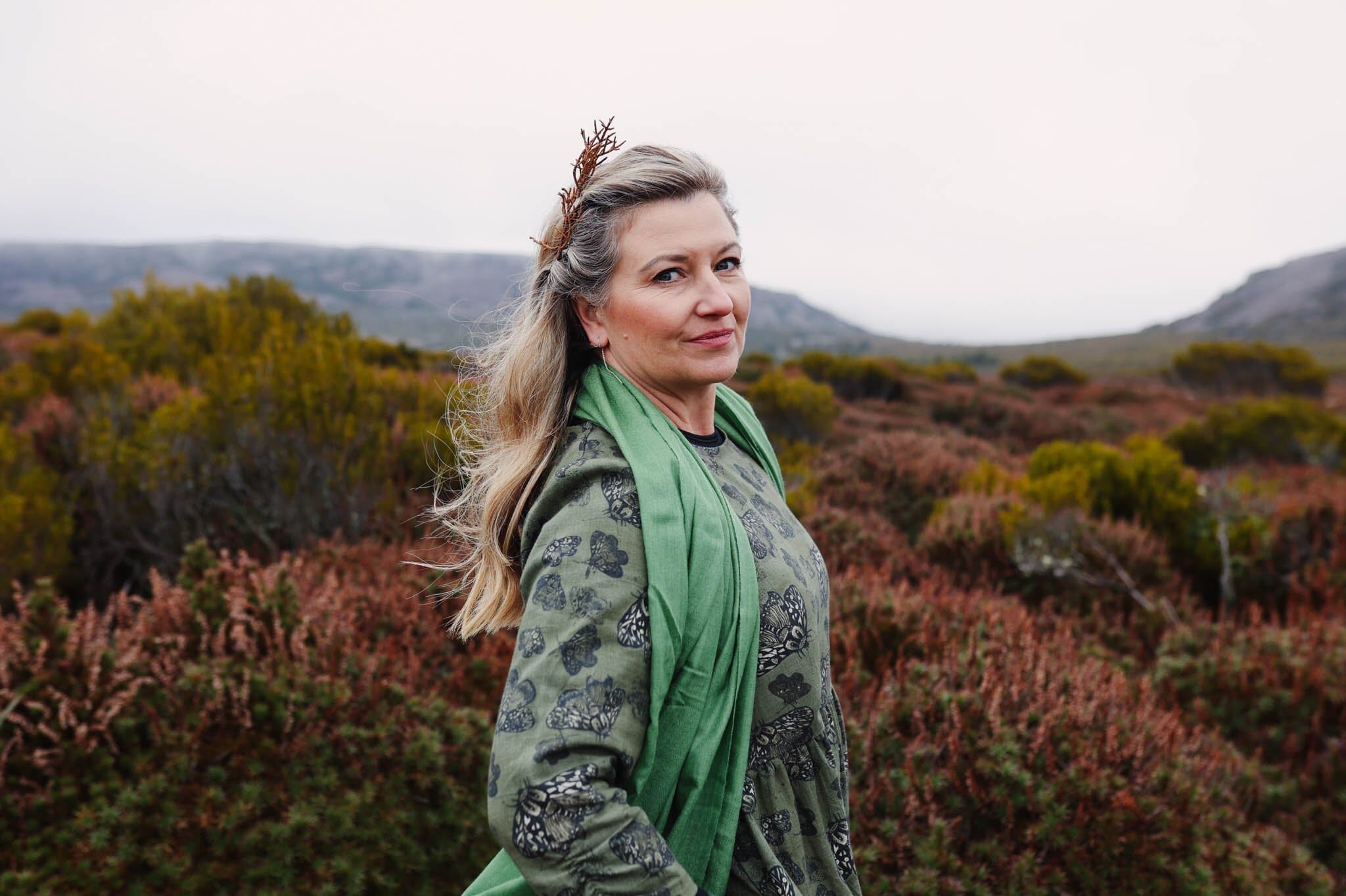 Organic Cashmere Pashmina - Moss Scarf The Spotted Quoll 