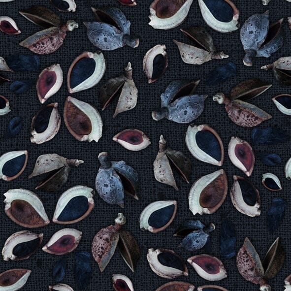 Fabric Linen Hemp by the meter fabric The Spotted Quoll Studio 1M Seed Pods 