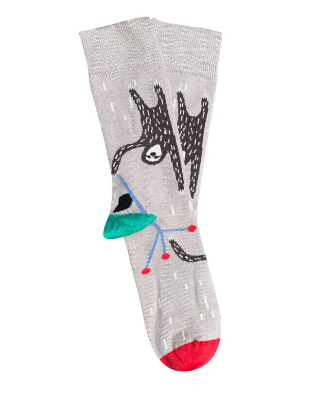 'Sloth' Cotton Socks - Tightology socks Tightology Taupe Medium 
