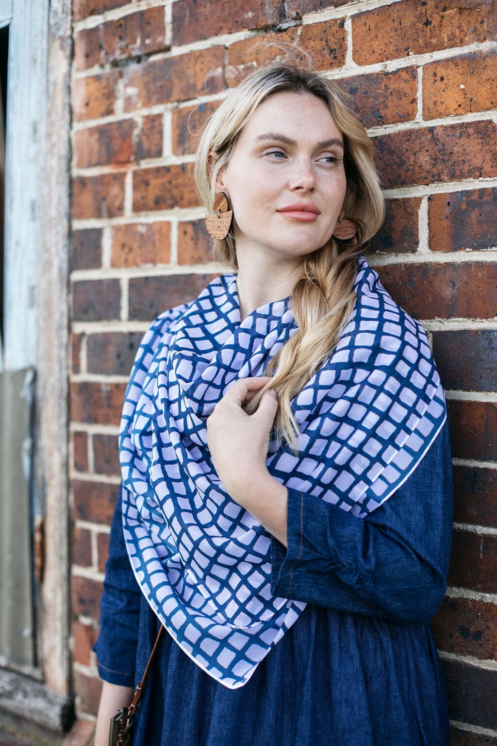 Wholesale Silken Chic Scarves - Tessellated Pavement Scarf The Spotted Quoll Studio 