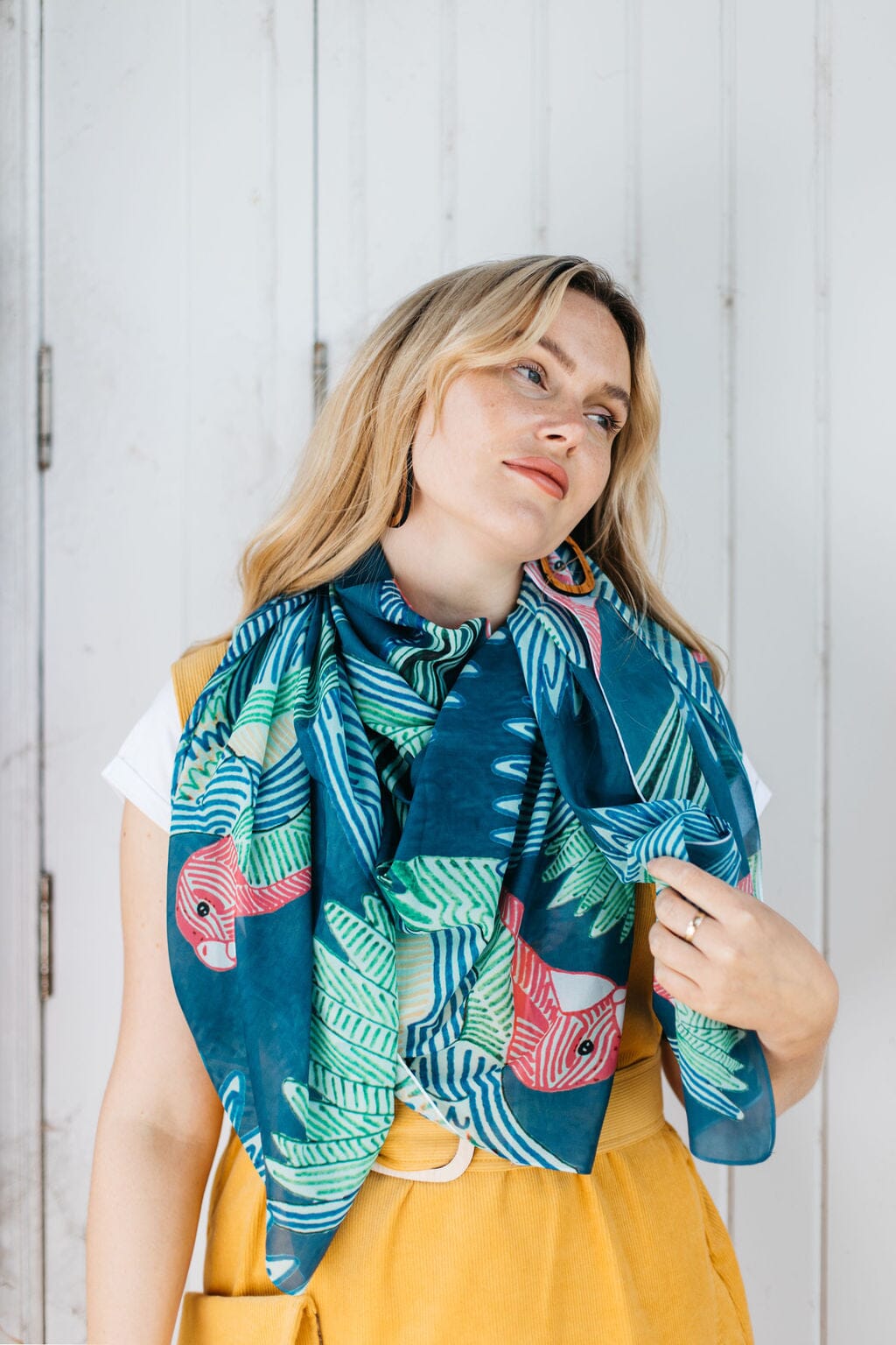 Silken Chic Scarves - Eastern Rosella Scarf The Spotted Quoll Studio 