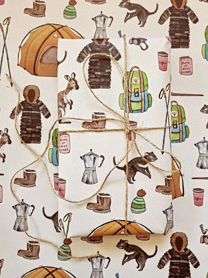 Wrapping Paper- Bosa Art Co Gift Tags & Labels Bosa Art Co Tasmanian Outdoors 