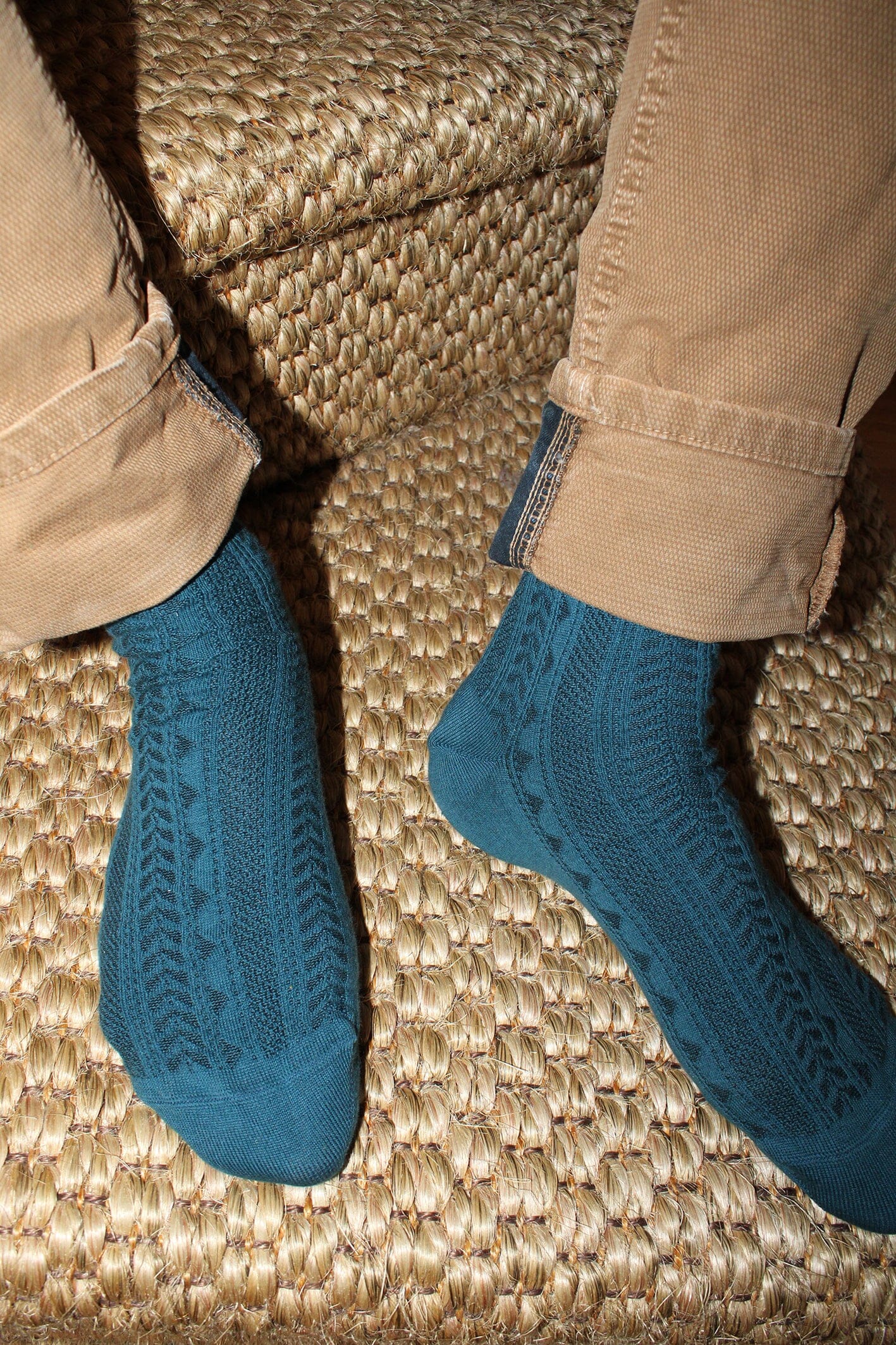 ‘Trastevere’ Cotton Socks - Tightology socks Tightology Petrol 