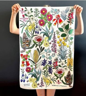 Tea Towels - PIGMENT Tea Towel Monica Reeve Tasmanian Wildflowers - Cotton 