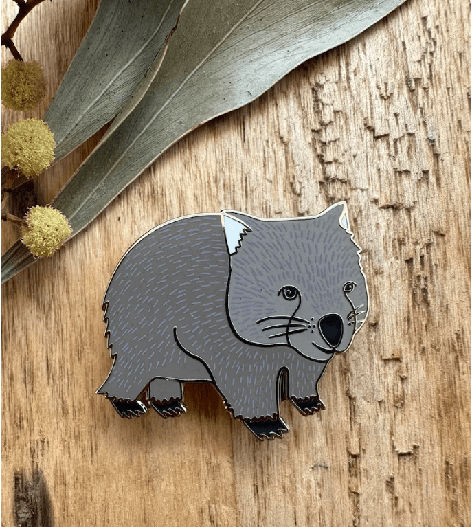 Tasmanian Enamel Pins by Pigment brooch Pigment Wombat 