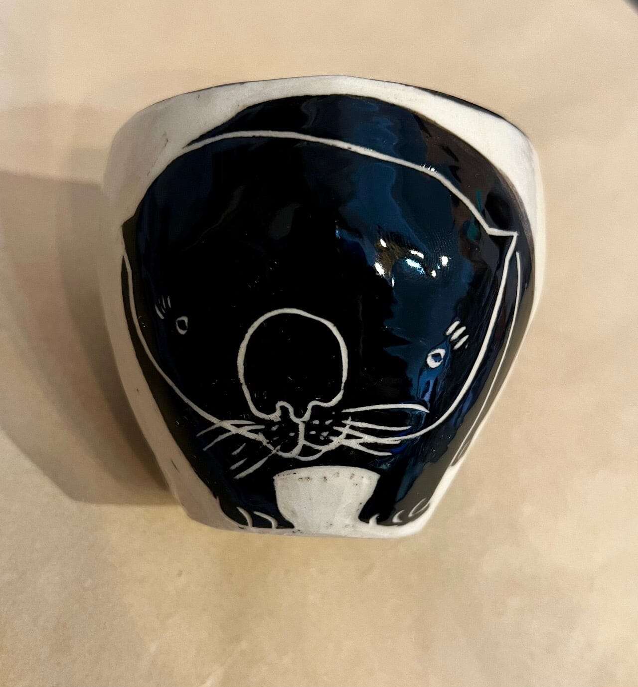 Ceramics - Aurora Fae ceramics The Aurora Fae Wombat Tumbler Cup (100mm x 80mm) Amulet Green 