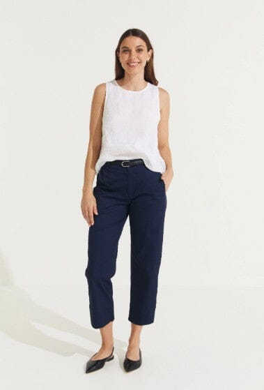 Sandro Cotton Straight Leg Pant Pants Etika 