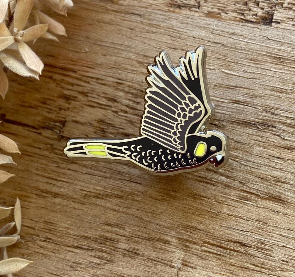 Tasmanian Enamel Pins by Pigment brooch Pigment Black Cockatoo 