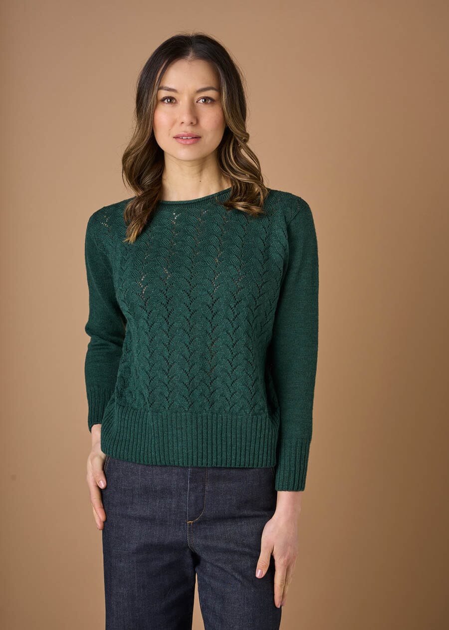 Camilla Lace Merino Jumper - Uimi sweater Uimi Hunter S 