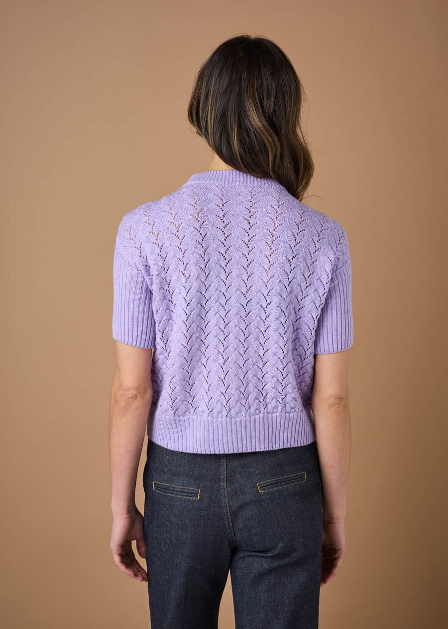 Camilla Short Sleeve Merino Lace Top - Uimi sweater Uimi 