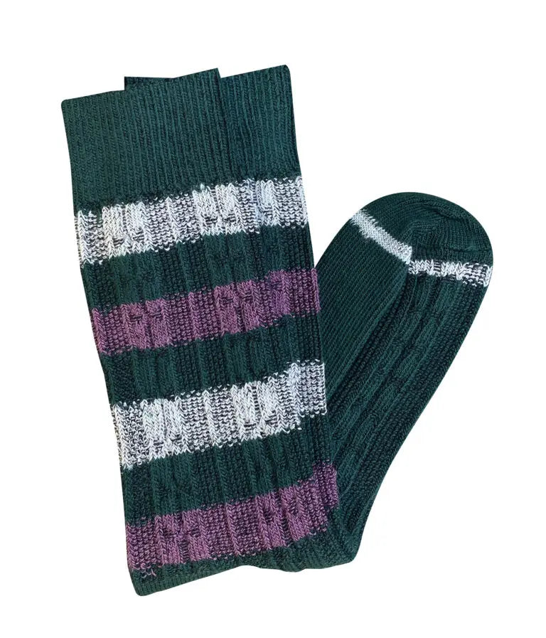 'Chunky Cable' Merino Socks - Tightology socks Tightology Green 