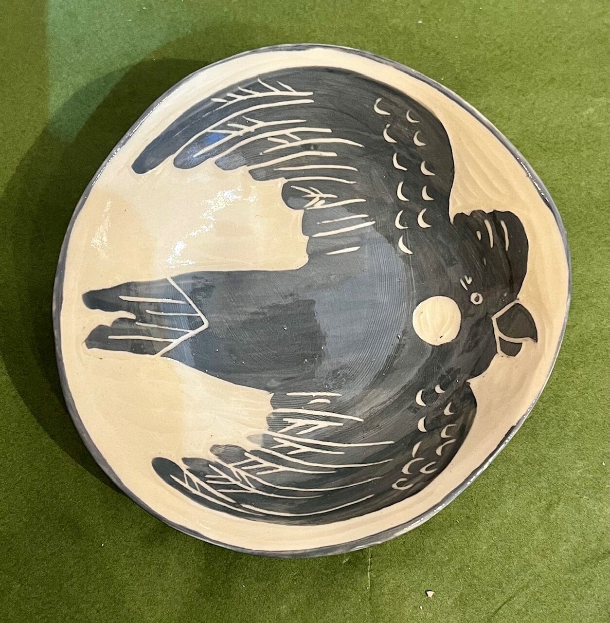 Ceramics - Aurora Fae ceramics The Aurora Fae Cockatoo Bowl (140mm x 35mm) Grey 