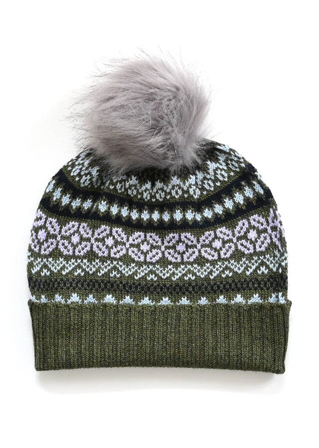 Dahlia Fairisle Merino Beanie - Uimi Beanie Uimi Moss 