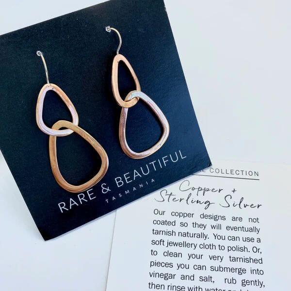 Rare & Beautiful - Loop Earrings Earrings The rare and Beautiful Double Loop Earring Copper 