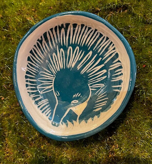 Aurora Fae Ring Dishes & Trinket Plates Ceramics The Aurora Fae Echidna dish Amulet Green 