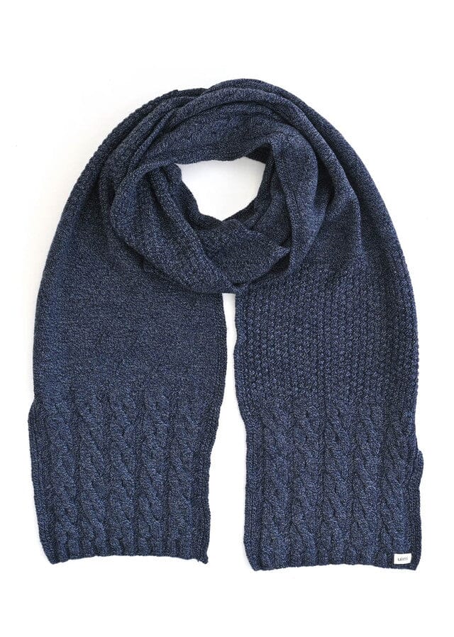 Frida Textured Patchwork Merino Scarf - Uimi Scarf Uimi Denim 