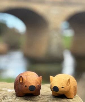 Mini Huon Pine Wombats - The Edge of Nature Figurine The Edge of Nature 