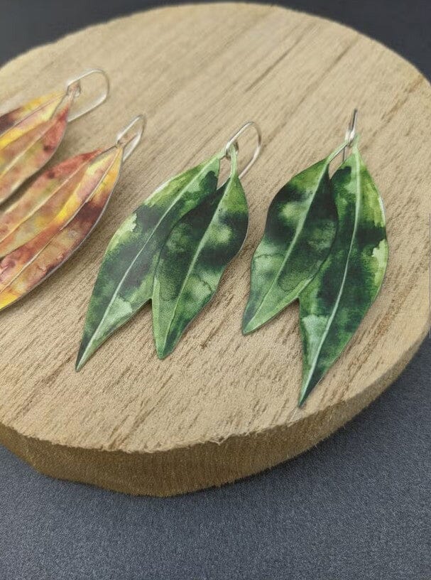 Gum Leaf Earrings - Erin K Jewellery Earrings Erin K Jewellery 