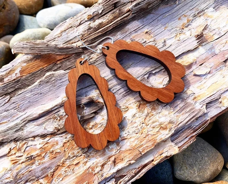 Tassie Dazzle - Wooden Earrings Earrings TassieDazzle Cloud Dangles - Blackwood 