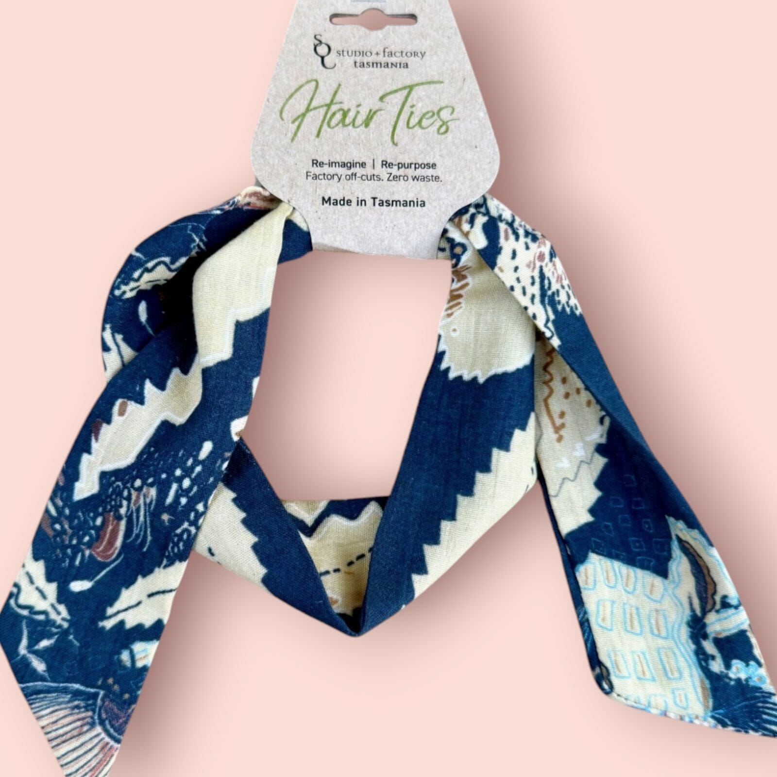 Re-imagine Hair Ribbon Hair Accessories The Spotted Quoll Organic Cotton Tawny Sawtooth Banksia 