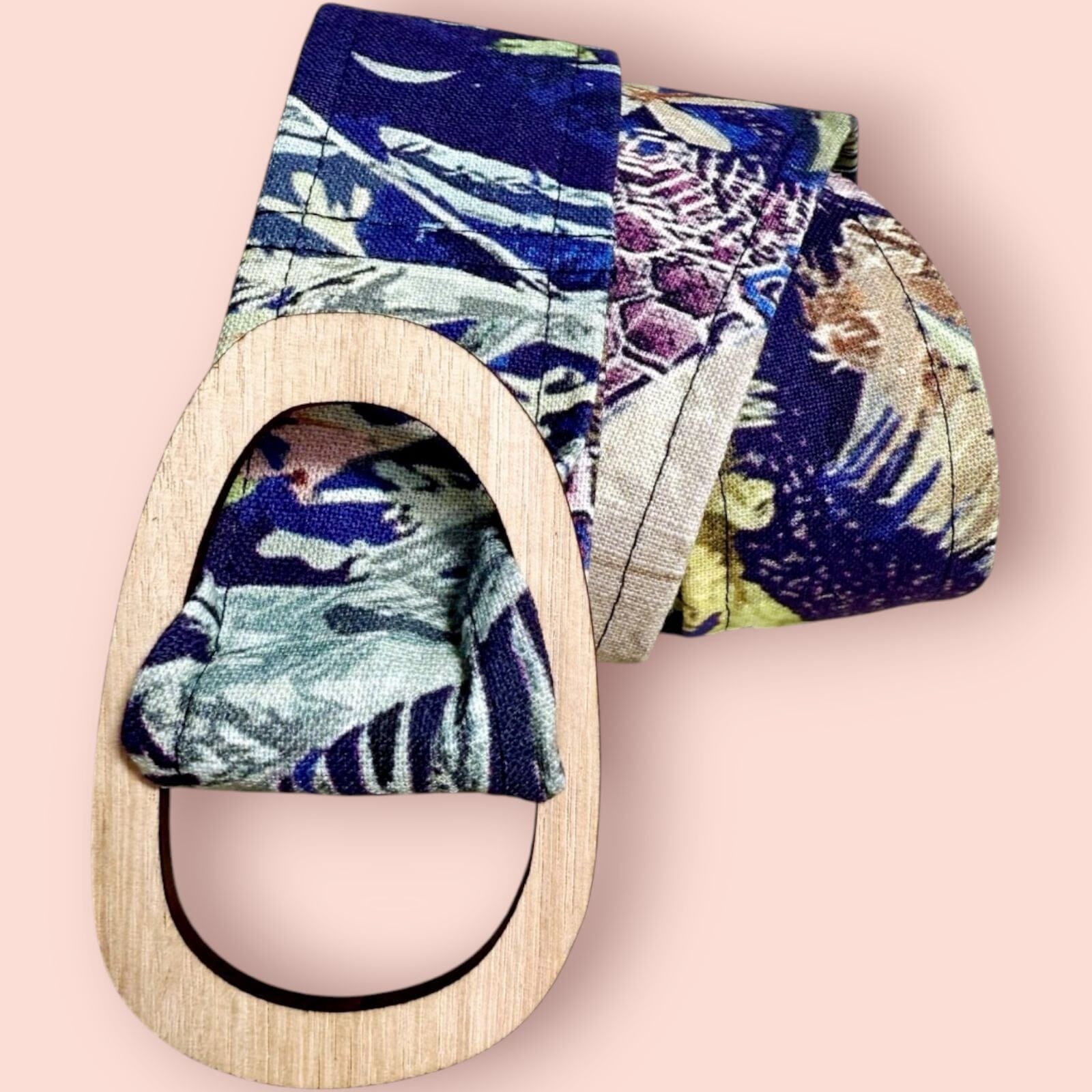 Tasmanian Oak Belts - Printed Organic Linen Belt Buckles The Spotted Quoll 