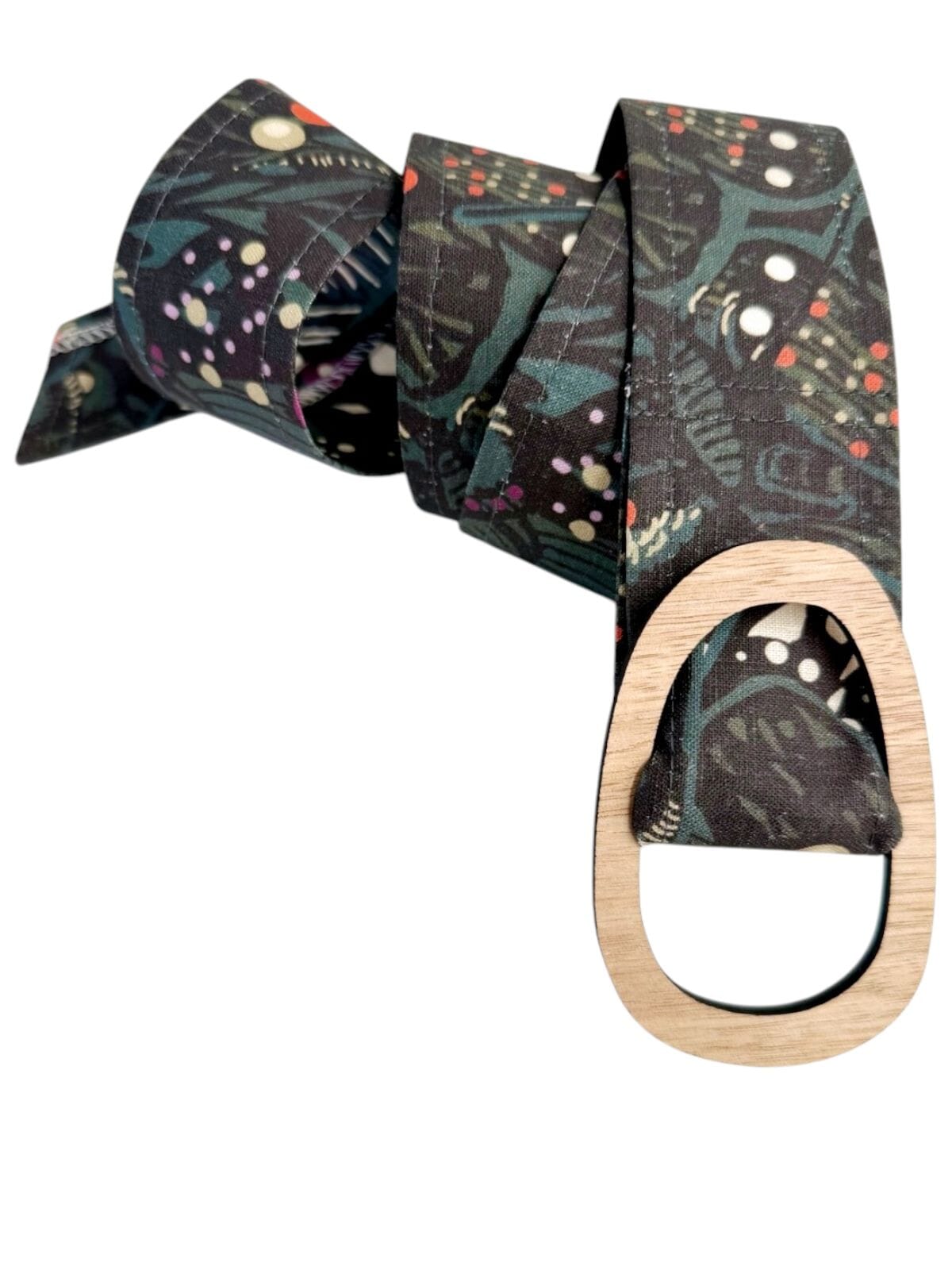 Tasmanian Oak Belts - Printed Organic Linen Belt Buckles The Spotted Quoll 