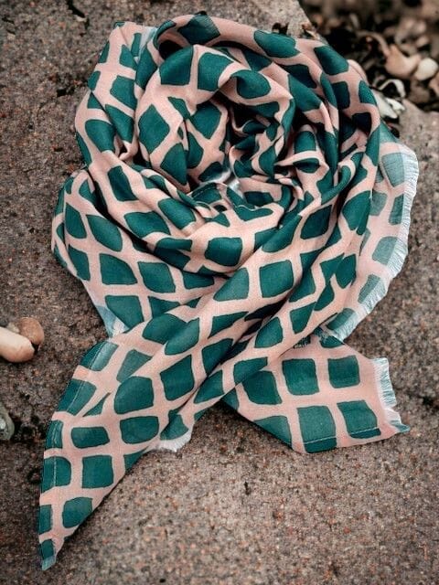 Organic Cotton Square Scarf - Garden Party Scarves The Spotted Quoll 