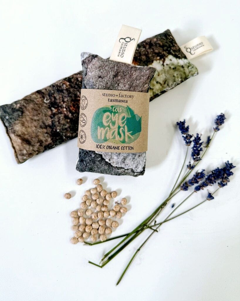 Cold Eye Mask - Relaxing & Refreshing face cloth The Spotted Quoll Lichen 