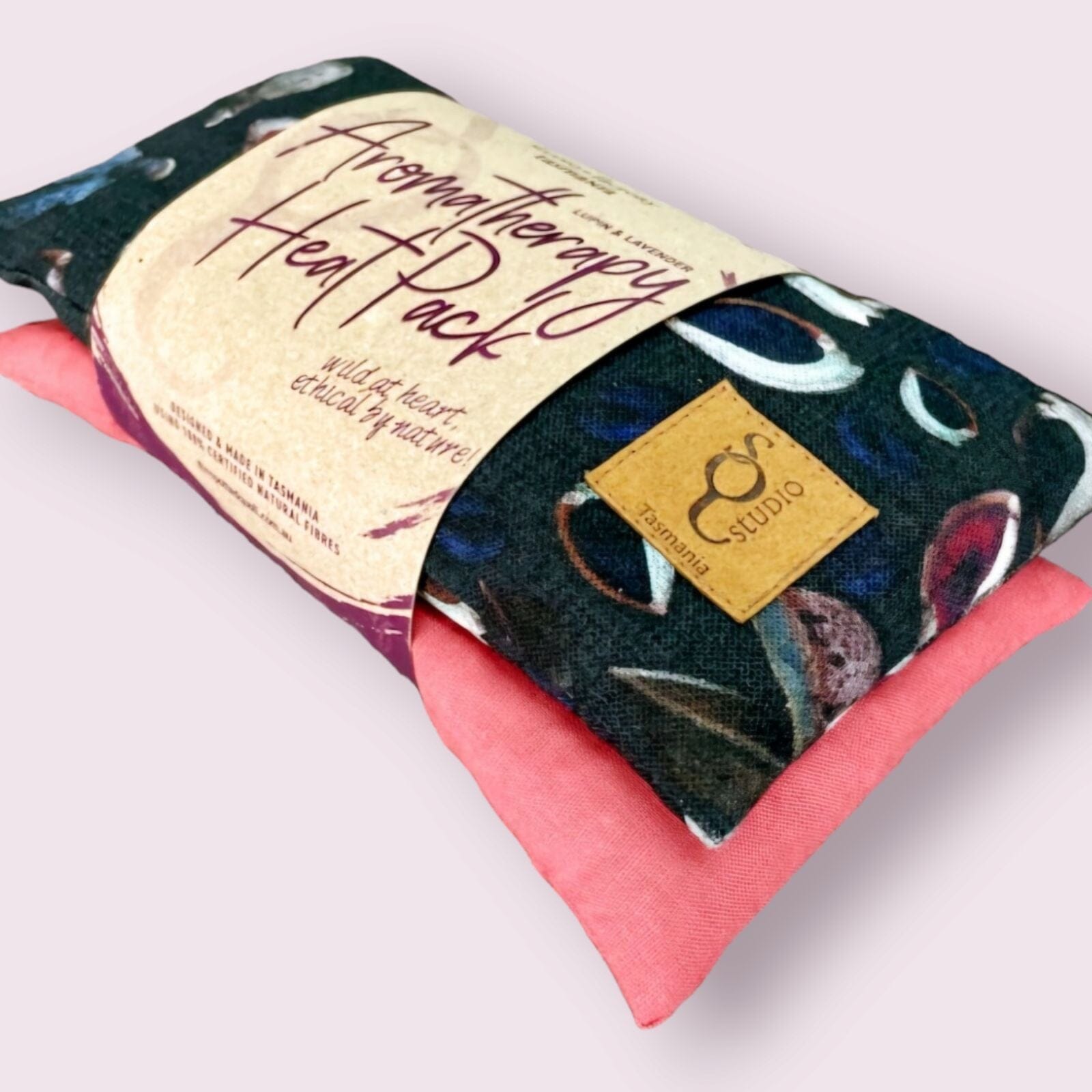 Aromatherapy Heat/Cold pack - Lupin & Lavender Heating Pads The Spotted Quoll Double Trouble Seed Pods / Coral 