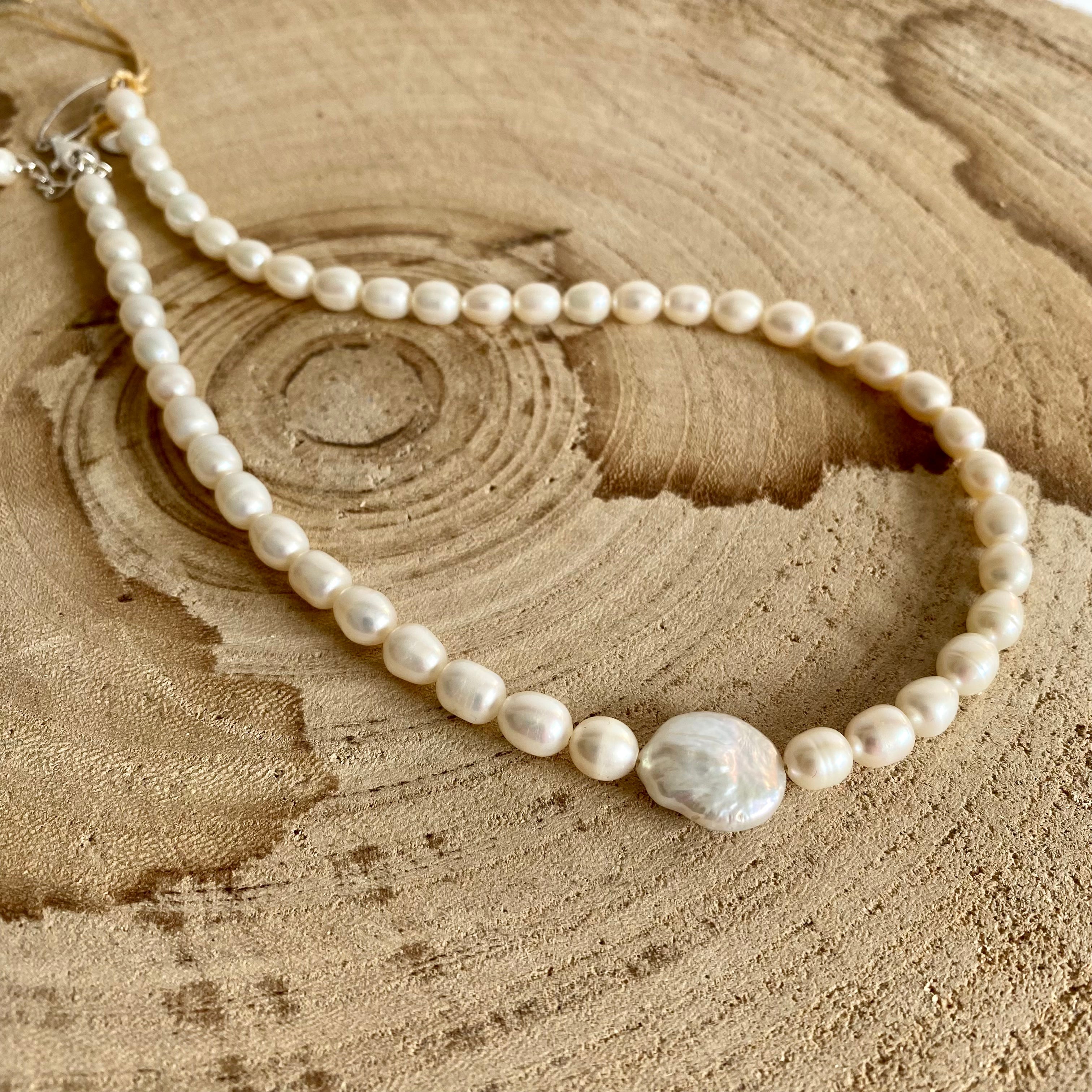 Pearl Collection - Lisa Carney Jewelry Lisa Carney Designs Keshi Pearl Necklace 