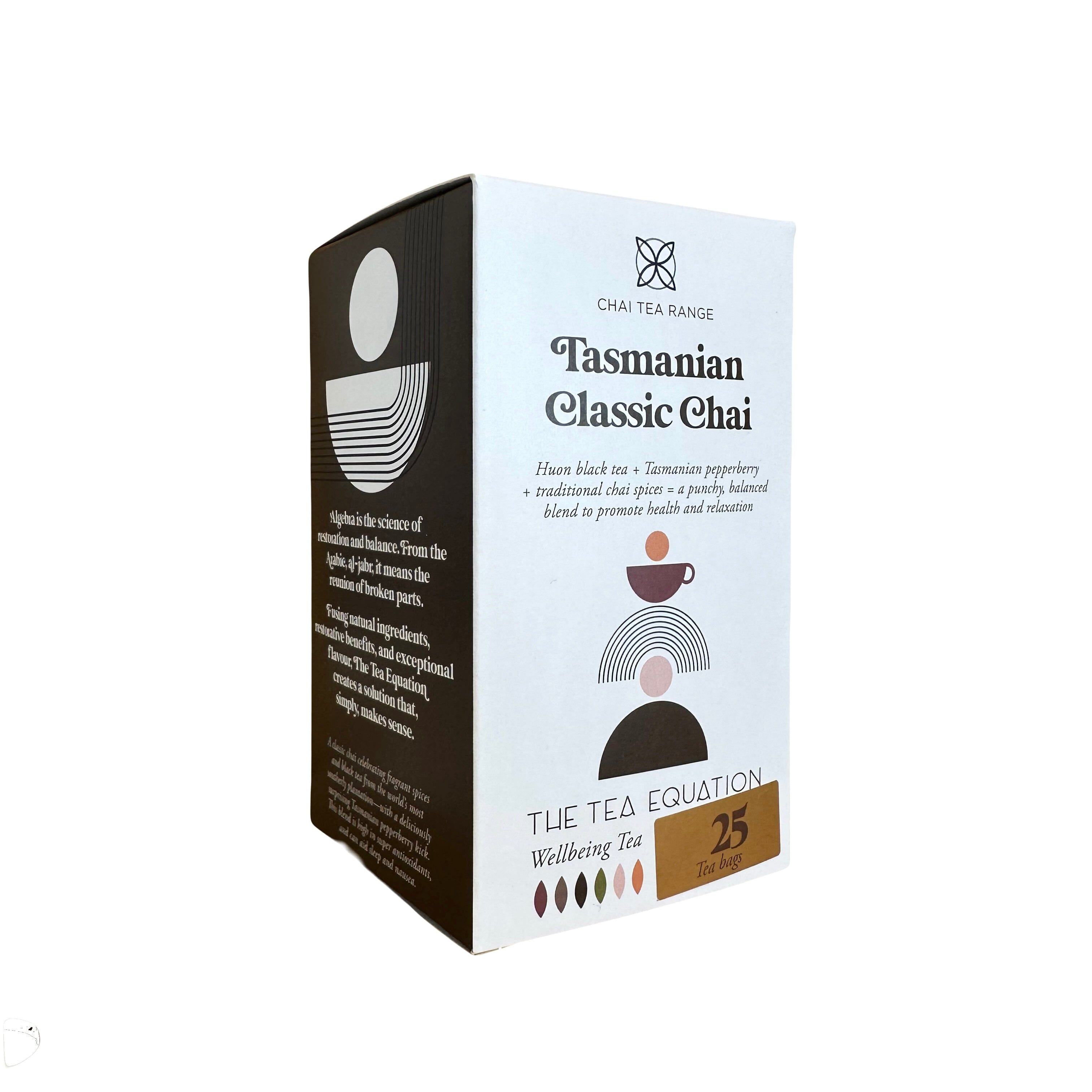 The Tea Equation - Tasmanian Teabags 25 Pack Tea The Rabbit Hole Organic Tea Bar Tasmanian Classic Chai 