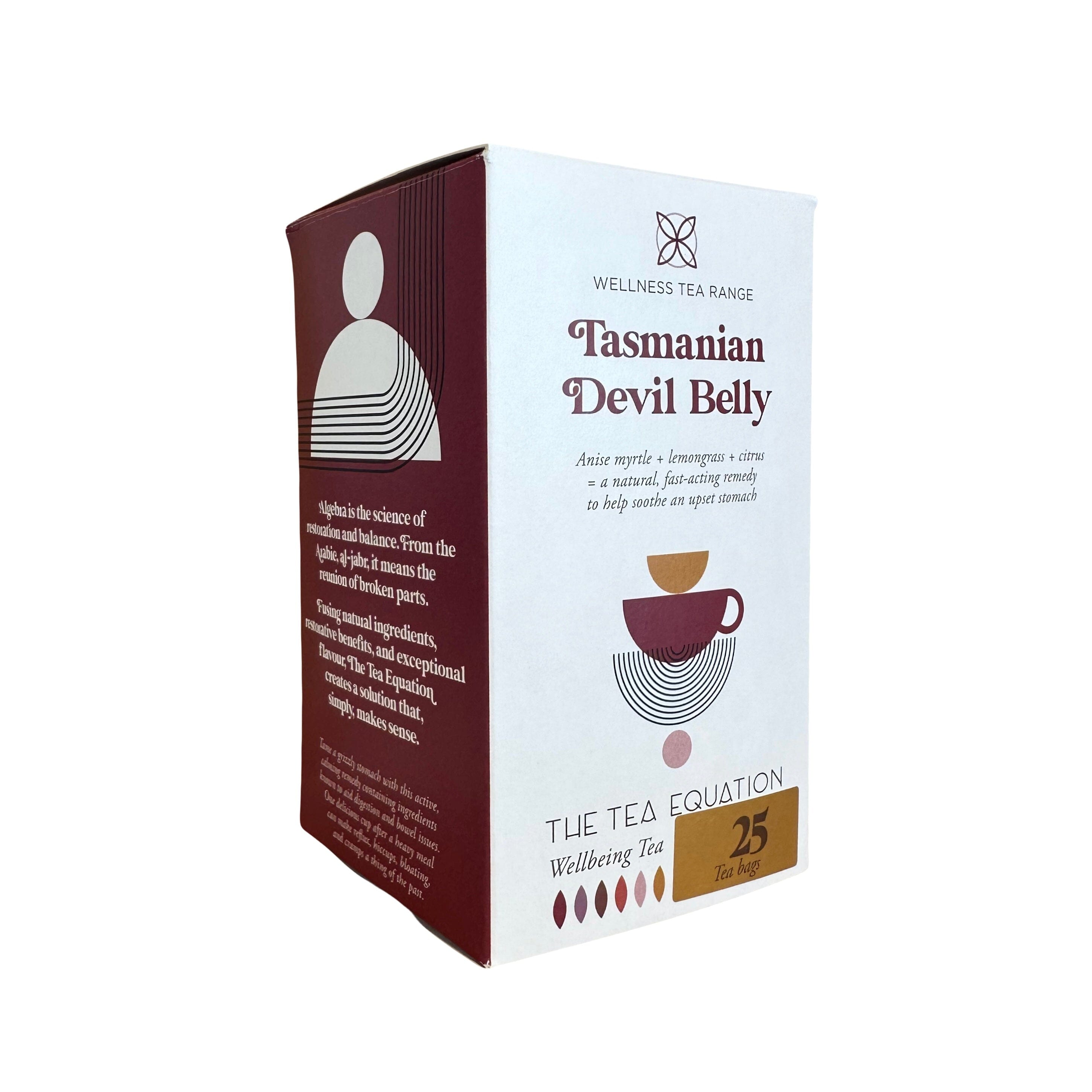 The Tea Equation - Tasmanian Teabags 25 Pack Tea The Rabbit Hole Organic Tea Bar Tasmanian Devil Belly 