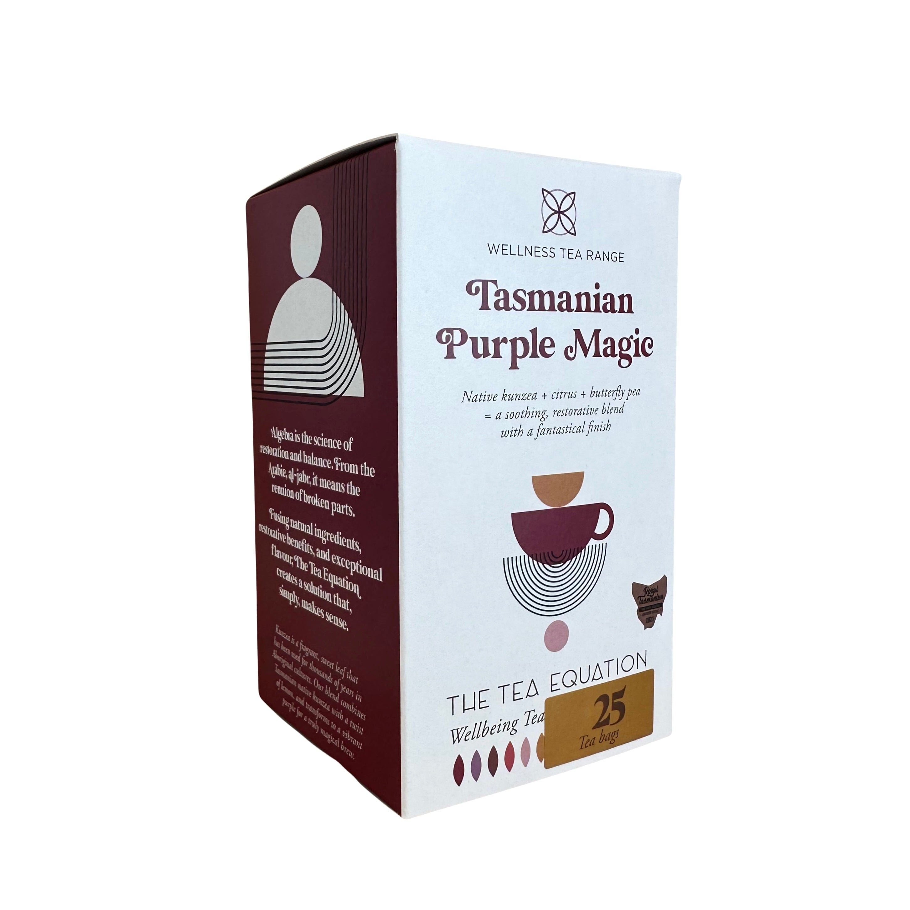 The Tea Equation - Tasmanian Teabags 25 Pack Tea The Rabbit Hole Organic Tea Bar Purple Magic 