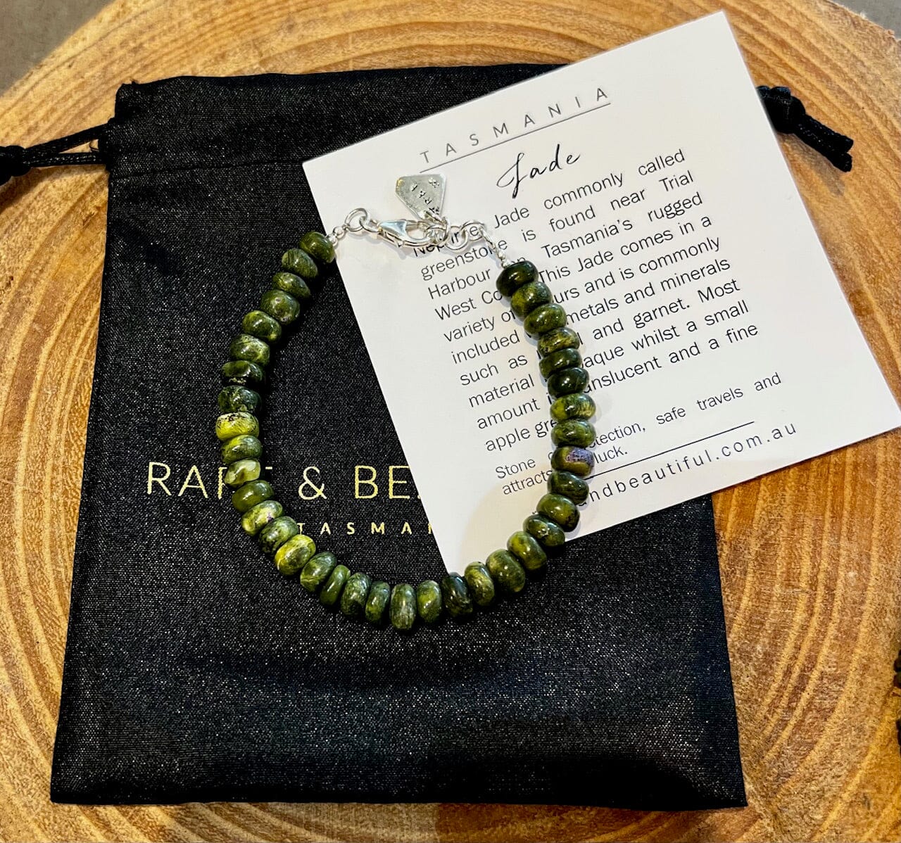 Tasmanian Jade Collection - The Rare and the Beautiful Necklaces The rare and Beautiful Jade Bracelet 190mm 