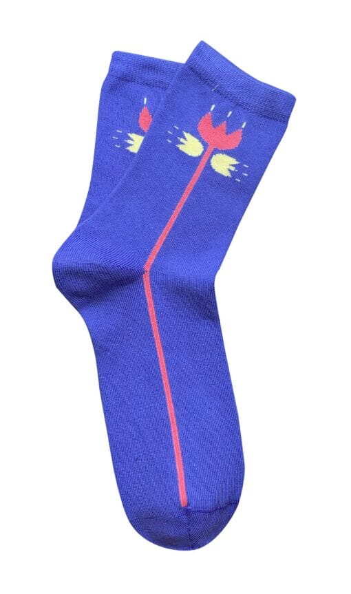 Fun Cotton Aussie Made Socks - Tightology socks Tightology Lapis One Size Flower