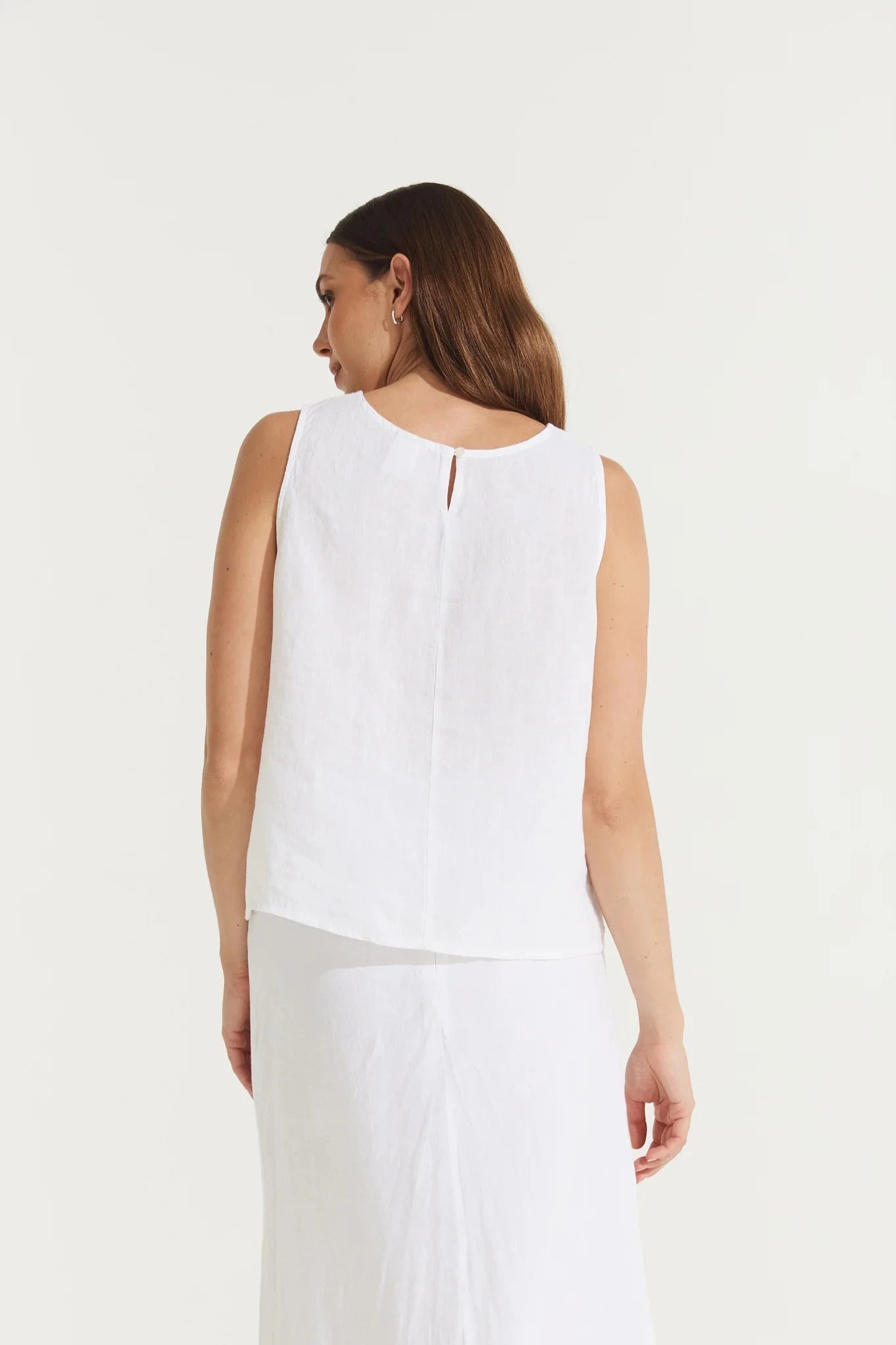 Ava Linen Cami Top in Tartan ladies top Etika 