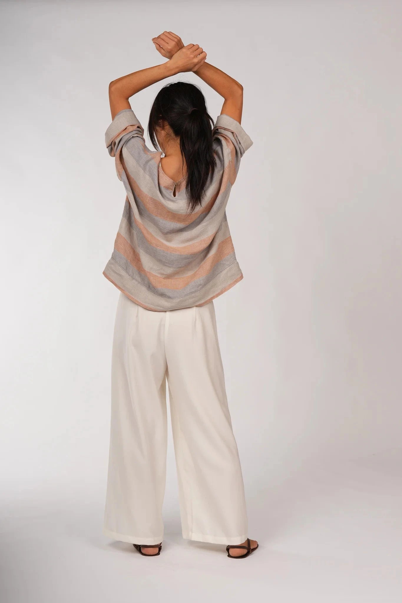 Montaigne Binoche French Stripe Linen Top ladies top Etika 