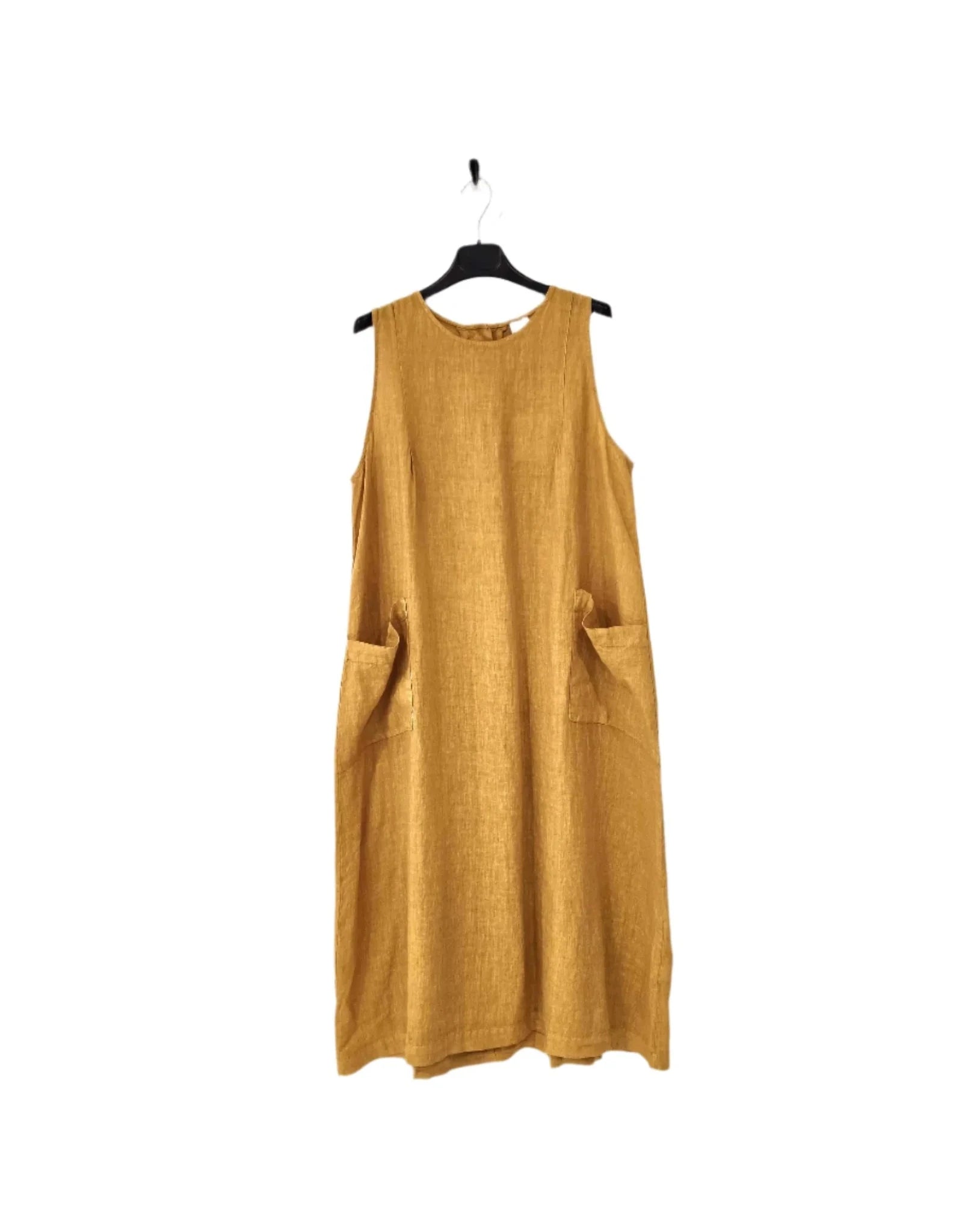 Montaigne Remy Linen Dress dress Etika Mustard 